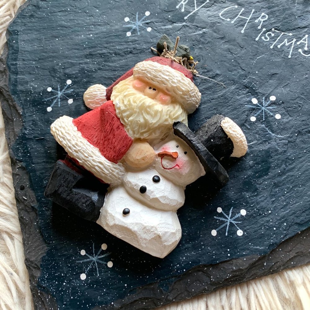 SANTA & SNOWMAN WALL HANGING - Picture 2 of 7